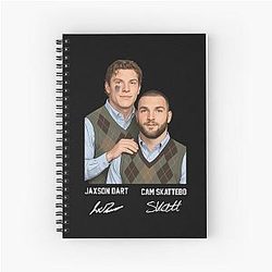 Jaxson Dart & Cam Skattebo Step Brother Vintage Notebook