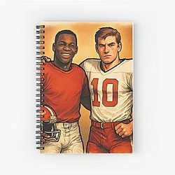 Jaxson Dart and Cam Skattebo Family Portrait Spiral Notebook