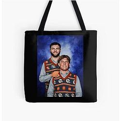Jaxson Dart NY Football Vintage Christmas Portrait Tote Bag