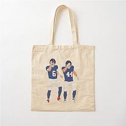 Jaxson Dart and Cam Skattebo Cotton Tote Bag