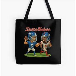 Jaxson Dart to Malik Nabers Giants Tote Bag