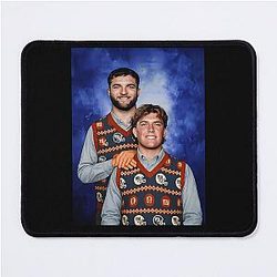 Jaxson Dart NY Football Vintage Christmas Portrait Mouse Pad