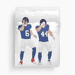 Jaxson Dart and Cam Skattebo Duvet Cover
