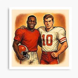 Jaxson Dart and Cam Skattebo Family Portrait Canvas Print