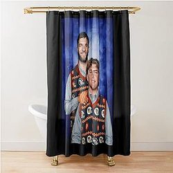 Jaxson Dart NY Football Vintage Christmas Portrait Shower Curtain