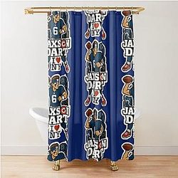 Jaxson Dart New York Giants Shower Curtain