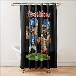 Jaxson Dart to Malik Nabers Giants Shower Curtain