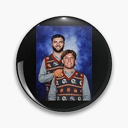 Jaxson Dart NY Football Vintage Christmas Portrait Accessories Pin