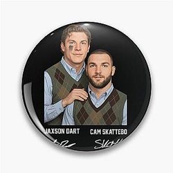 Jaxson Dart & Cam Skattebo Step Brother Vintage Pin