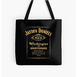 Jayden Daniels Football Tote Bag