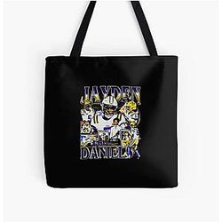 Jayden Daniels College Vintage Boho Tote Bag