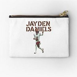 Jayden Daniels Washington Commanders Cotton Zipper Pouch