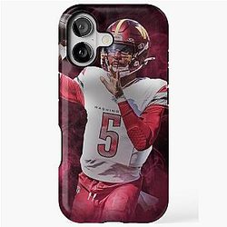 Jayden Daniels Washington Sports Art iPhone Case