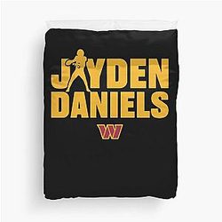 Jayden Daniels Washington Commanders Duvet Cover
