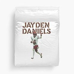 Jayden Daniels Washington Commanders Duvet Cover