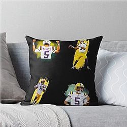 Jayden Daniels Sticker Set T Shirt Throw Pillow
