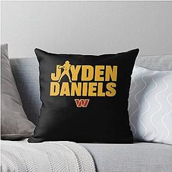 Jayden Daniels Washington Commanders Throw Pillow
