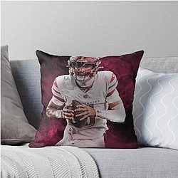 Jayden Daniels Washington Sports Throw Pillow