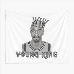 Jayson Tatum Young King Basketball Tapestry