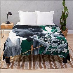 Jayson Tatum Basketball Throw Blanket