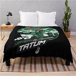 Jayson Tatum City Emblem Throw Blanket