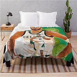 Jayson Tatum Love Basketball Fmvp Throw Blanket