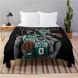 Jayson Tatum Basketball Throw Blanket