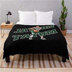 Jayson Tatum Basketball Throw Blanket for Men Women
