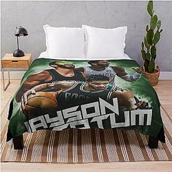 Jayson Tatum Basketball Throw Blanket