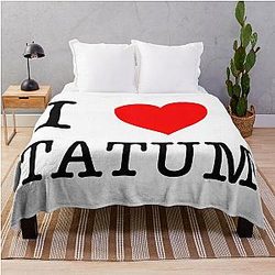 I Love Jayson Tatum Throw Blanket