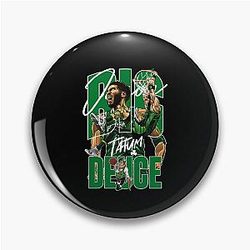Jayson Tatum Dynamic Basketball Graphic Pin