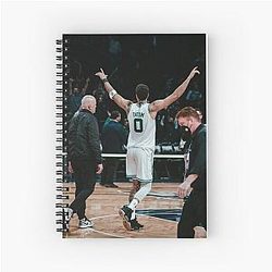 Jayson Tatum Celebration Spiral Notebook