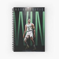 Jayson Tatum Boston Win Spiral Notebook
