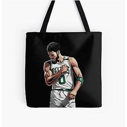 Jayson Tatum Basketball All Over Print Tote Bag