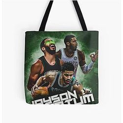 Jayson Tatum Basketball All Over Print Tote Bag