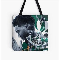 Jayson Tatum Basketball All Over Print Tote Bag