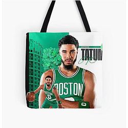 Jayson Tatum Champions All Over Print Tote Bag