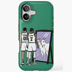 Jayson Tatum and Jaylen Brown Mirror GOAT iPhone Tough Case