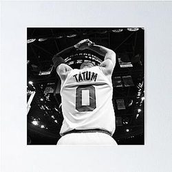 Jayson Tatum Black Poster