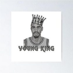 Jayson Tatum Young King Basketball Poster