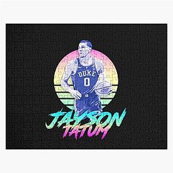 Jayson Tatum Retro Futuristic Aesthetic Jigsaw Puzzle
