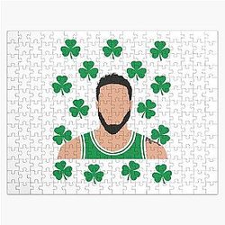 Jayson Tatum Boston Clover Jigsaw Puzzle