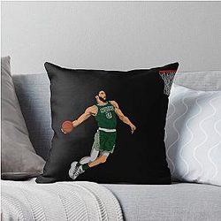 Jayson Tatum Comic Style Throw Pillow