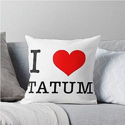 I Love Jayson Tatum Throw Pillow