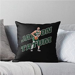 Jayson Tatum Basketball Throw Pillow