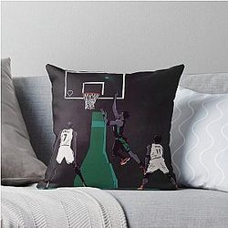 Jayson Tatum Buzzer Beater Game Winner Throw Pillow