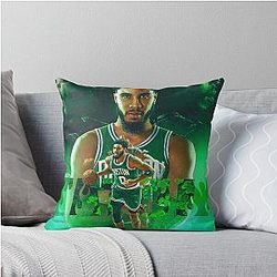 Jayson Tatum Champion Throw Pillow