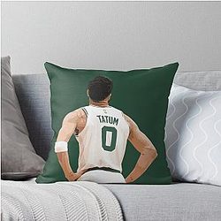 Jayson Tatum Back Throw Pillow