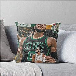 Jayson Tatum Champions Throw Pillow