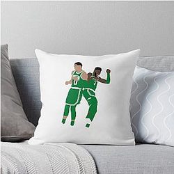 Jaylen Brown Jayson Tatum Hype Throw Pillow